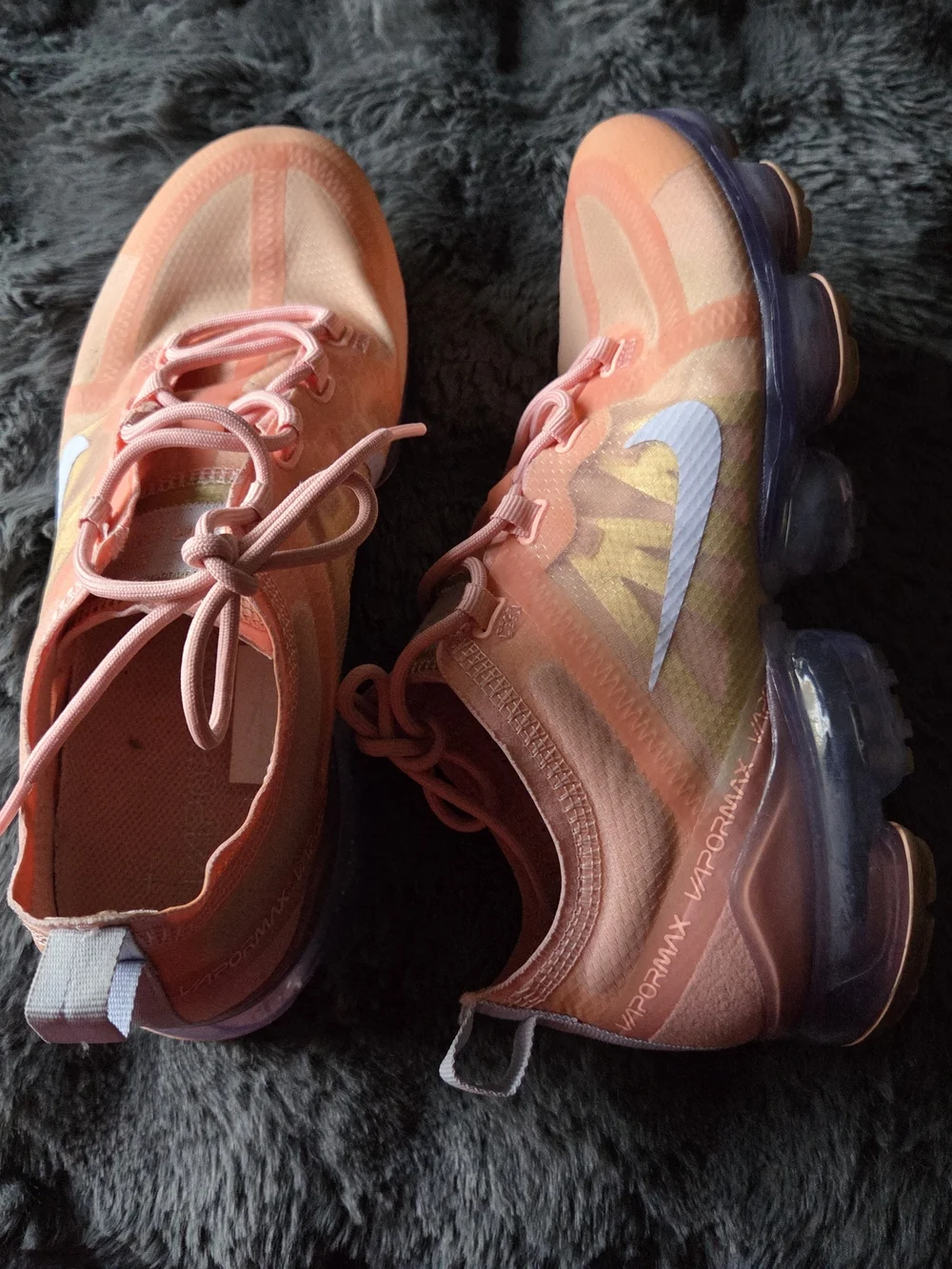 Nike Coral Pink and Purple VaporMax Sneakers